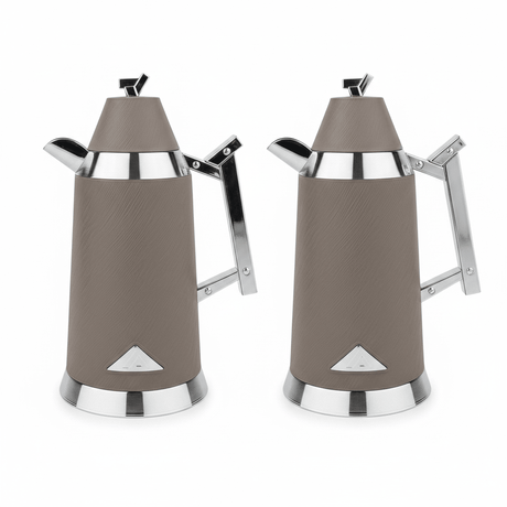 Red Home Dallah Vacuum Flask – Brown & Silver – 1L + 1L Set - Al Kabayel Discount CentreRed Home Dallah Vacuum Flask – Brown & Silver – 1L + 1L SetThermosRED HOMEAl Kabayel Discount Centre