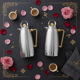 Red Home Glossy Nickel and Gold Design Vacuum Flask Elegant Insulated Beverage Container 1+1 Liter - Al Kabayel Discount CentreRed Home Glossy Nickel and Gold Design Vacuum Flask Elegant Insulated Beverage Container 1+1 LiterThermosREDAl Kabayel Discount Centre
