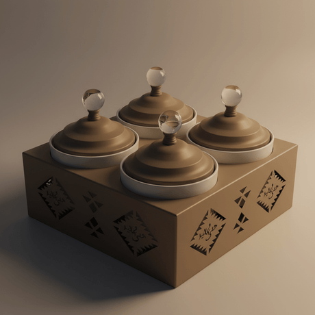 Red Home Luxury 4 - Piece White Ceramic Cup Set with Sturdy Taupe Metal Holder and Fitted Lids for Modern Kitchen Storage (11.5 × 27 × 27 cm) - Al Kabayel Discount CentreRed Home Luxury 4 - Piece White Ceramic Cup Set with Sturdy Taupe Metal Holder and Fitted Lids for Modern Kitchen Storage (11.5 × 27 × 27 cm)Jars & Food SaversRED HOMEAl Kabayel Discount Centre