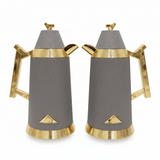 Red Home Luxury Vacuum Flask Set – 1L + 1L – Gray & Gold - Al Kabayel Discount CentreRed Home Luxury Vacuum Flask Set – 1L + 1L – Gray & GoldThermosRED HOMEAl Kabayel Discount Centre