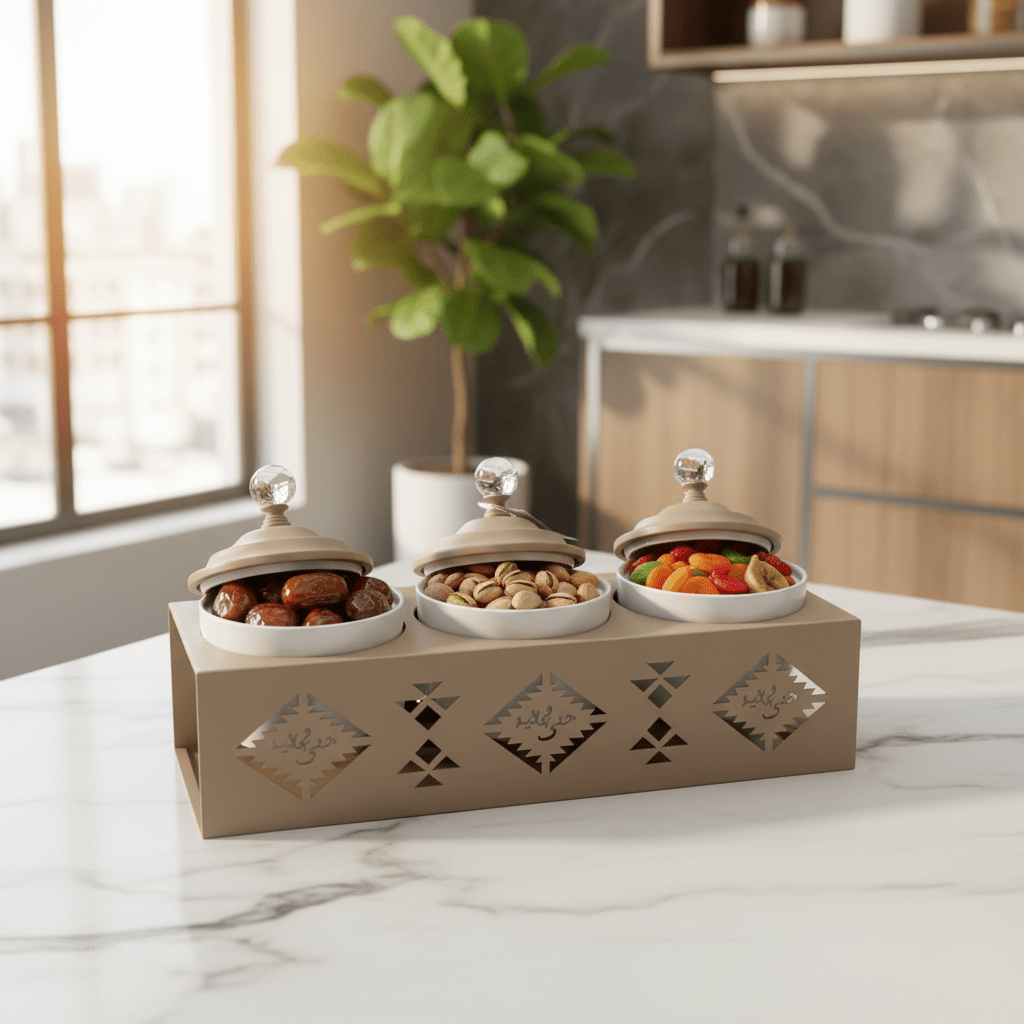 Red Home Premium 3 - Piece White Ceramic Cup Collection with Taupe Metal Stand and Secure Lids for Organized Kitchen Display (11.5 × 40 × 14 cm) - Al Kabayel Discount CentreRed Home Premium 3 - Piece White Ceramic Cup Collection with Taupe Metal Stand and Secure Lids for Organized Kitchen Display (11.5 × 40 × 14 cm)Jars & Food SaversRED HOMEAl Kabayel Discount Centre