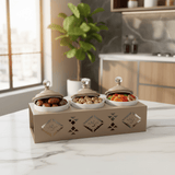 Red Home Premium 3 - Piece White Ceramic Cup Collection with Taupe Metal Stand and Secure Lids for Organized Kitchen Display (11.5 × 40 × 14 cm) - Al Kabayel Discount CentreRed Home Premium 3 - Piece White Ceramic Cup Collection with Taupe Metal Stand and Secure Lids for Organized Kitchen Display (11.5 × 40 × 14 cm)Jars & Food SaversRED HOMEAl Kabayel Discount Centre
