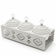 Red Home Premium 3 - Piece White Ceramic Cup Set with Off - White Metal Stand and Lids for Elegant Countertop Storage (11.5 × 40 × 14 cm) - Al Kabayel Discount CentreRed Home Premium 3 - Piece White Ceramic Cup Set with Off - White Metal Stand and Lids for Elegant Countertop Storage (11.5 × 40 × 14 cm)Jars & Food SaversRED HOMEAl Kabayel Discount Centre