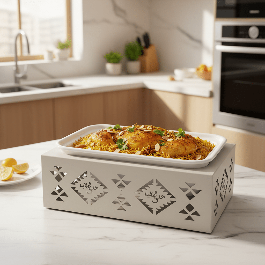 Red Home Premium White Ceramic Baking Serving Tray with Off - White Metal Stand and Glass Lid for Oven - to - Table Serving (12 inch) - Al Kabayel Discount CentreRed Home Premium White Ceramic Baking Serving Tray with Off - White Metal Stand and Glass Lid for Oven - to - Table Serving (12 inch)Serving TraysRED HOMEAl Kabayel Discount Centre