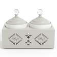 Red Home Stylish 2 - Piece White Ceramic Cup Set with Off - White Metal Stand and Lids for Tea, Coffee, and Kitchen Organization (11.5 × 27 × 14 cm) - Al Kabayel Discount CentreRed Home Stylish 2 - Piece White Ceramic Cup Set with Off - White Metal Stand and Lids for Tea, Coffee, and Kitchen Organization (11.5 × 27 × 14 cm)Jars & Food SaversRED HOMEAl Kabayel Discount Centre