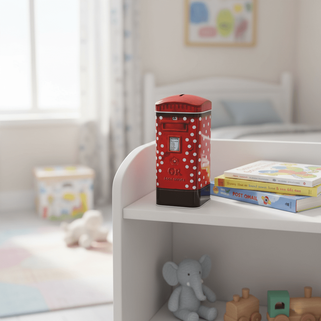 Red Metal Mailbox Coin Bank – British Post Box Design | 17cm - Al Kabayel Discount CentreRed Metal Mailbox Coin Bank – British Post Box Design | 17cmOrganizers & AccessoriesAKDCAl Kabayel Discount Centre