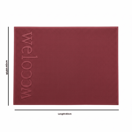 Red PVC Welcome Door Mat – 40×60 cm - Al Kabayel Discount CentreRed PVC Welcome Door Mat – 40×60 cmMats Carpets & RugsAKDCAl Kabayel Discount Centre