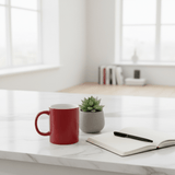 Red & White Ceramic Mug – 350ml - Al Kabayel Discount CentreRed & White Ceramic Mug – 350mlMugsAKDCAl Kabayel Discount Centre