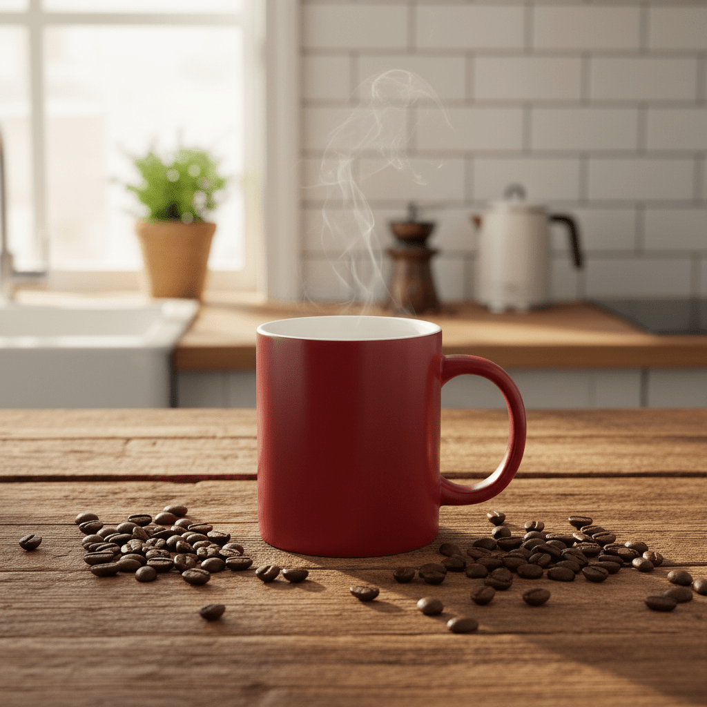 Red & White Ceramic Mug – 350ml - Al Kabayel Discount CentreRed & White Ceramic Mug – 350mlMugsAKDCAl Kabayel Discount Centre