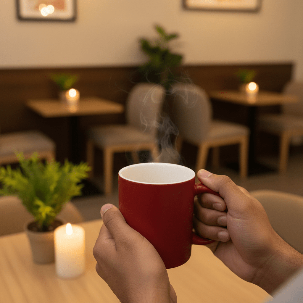 Red & White Ceramic Mug – 350ml - Al Kabayel Discount CentreRed & White Ceramic Mug – 350mlMugsAKDCAl Kabayel Discount Centre