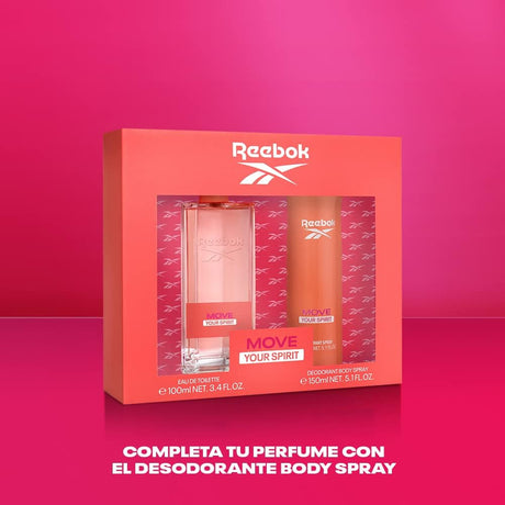 Reebok Move Your Spirit Women Lote (100ML)(150ML)2pcs - Al Kabayel Discount CentreReebok Move Your Spirit Women Lote (100ML)(150ML)2pcsFragrancesREEBOKAl Kabayel Discount Centre