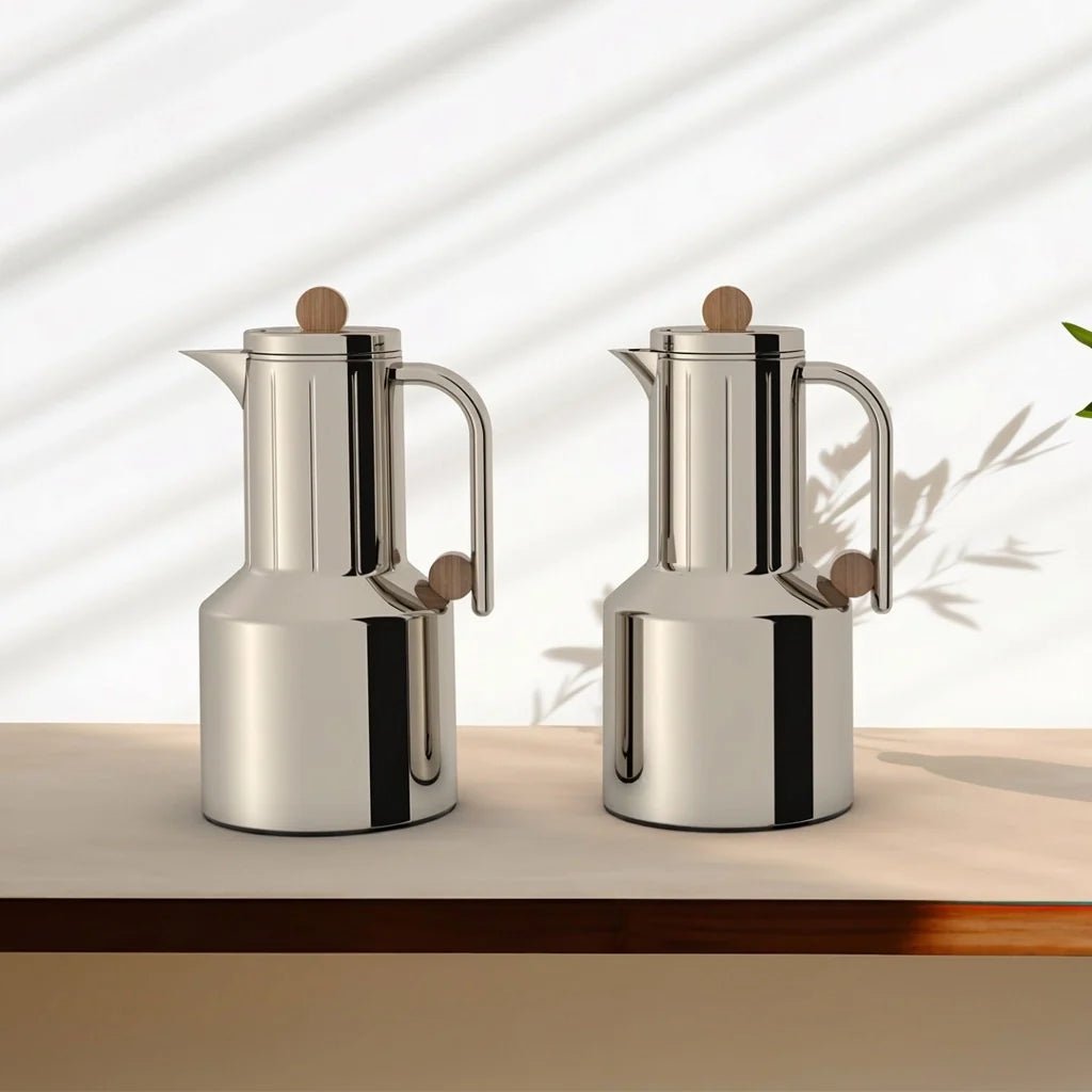 Regal Vacuum Flask 2 Pieces Set – 1L + 1L – Light Coffee with Wooden Finish / Champagne Gold with Wooden Finish / Jet Black with Grey Finish - Al Kabayel Discount CentreRegal Vacuum Flask 2 Pieces Set – 1L + 1L – Light Coffee with Wooden Finish / Champagne Gold with Wooden Finish / Jet Black with Grey FinishThermosREGALAl Kabayel Discount Centre