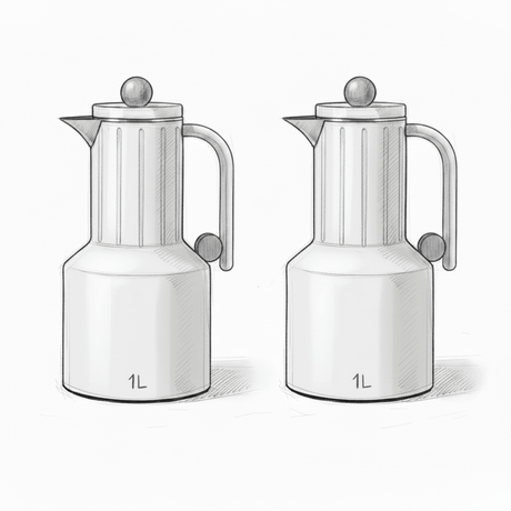 Regal Vacuum Flask 2 Pieces Set – 1L + 1L – Silver Champagne Gold Finish - Al Kabayel Discount CentreRegal Vacuum Flask 2 Pieces Set – 1L + 1L – Silver Champagne Gold FinishThermosREGALAl Kabayel Discount Centre