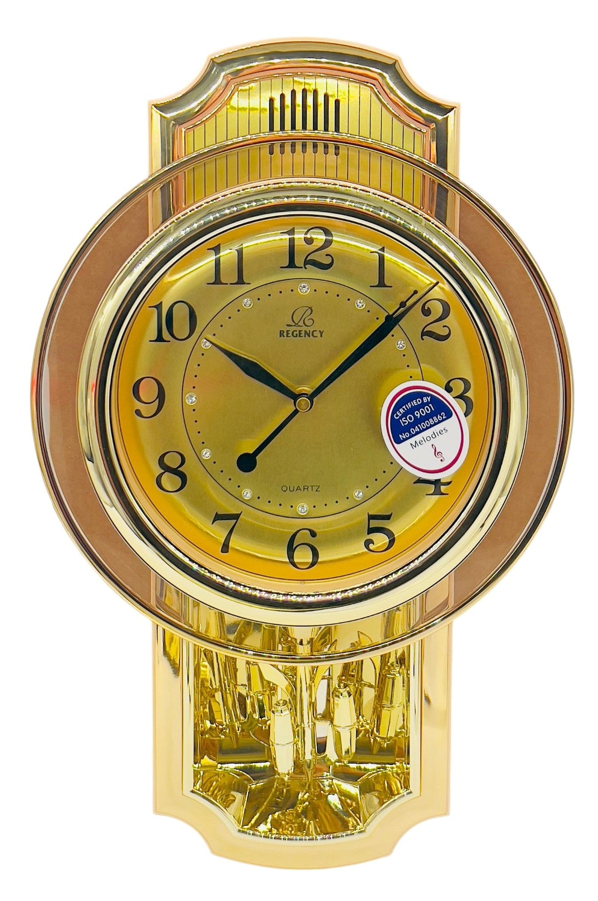 REGENCY Analog Modern Design Wall Rotating Pendulum Clock with Melody 43cm*28cm, RW6767 - Al Kabayel Discount CentreREGENCY Analog Modern Design Wall Rotating Pendulum Clock with Melody 43cm*28cm, RW6767Wall ClocksREGENCYAl Kabayel Discount Centre