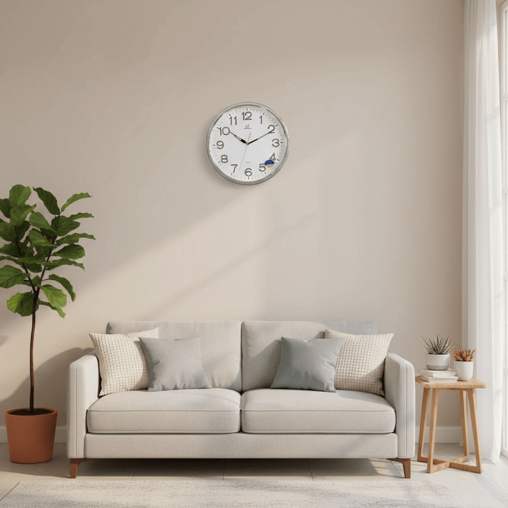 Regency Quartz Wall Clock 33cm – Silver Textured Frame | RW8116 - Al Kabayel Discount CentreRegency Quartz Wall Clock 33cm – Silver Textured Frame | RW8116Wall ClocksREGENCYAl Kabayel Discount Centre