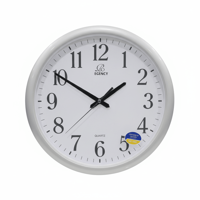 Regency Quartz Wall Clock 38cm | Large Silent Movement | White Frame | RW8644 - Al Kabayel Discount CentreRegency Quartz Wall Clock 38cm | Large Silent Movement | White Frame | RW8644Wall ClocksREGENCYAl Kabayel Discount Centre