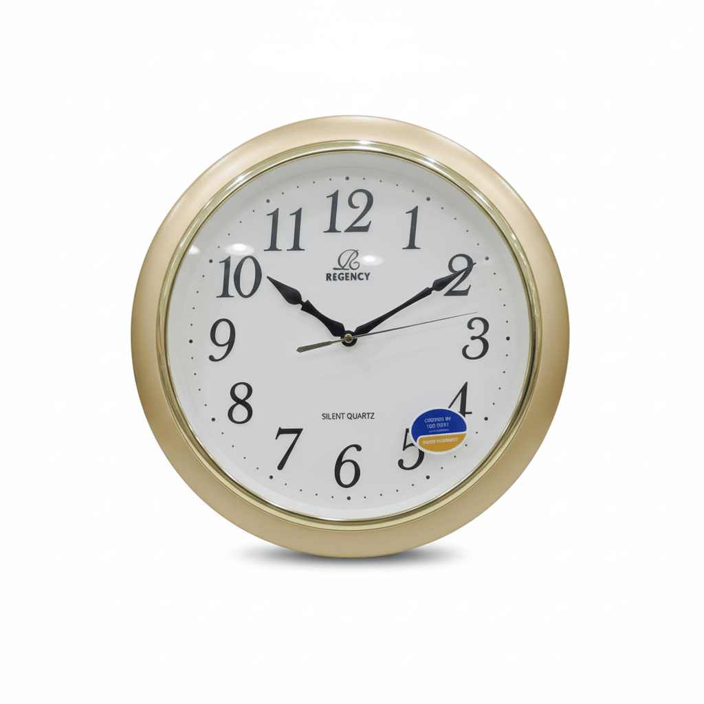 Regency Silent Quartz Wall Clock 33cm | Soft Gold Frame | Elegant Home Décor | RW885 - Al Kabayel Discount CentreRegency Silent Quartz Wall Clock 33cm | Soft Gold Frame | Elegant Home Décor | RW885Wall ClocksREGENCYAl Kabayel Discount Centre