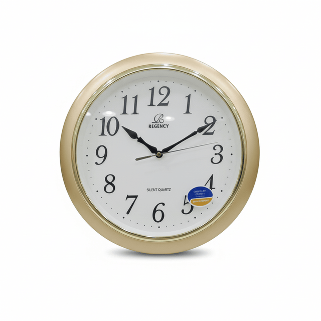 Regency Silent Quartz Wall Clock 33cm | Soft Gold Frame | Elegant Home Décor | RW885 - Al Kabayel Discount CentreRegency Silent Quartz Wall Clock 33cm | Soft Gold Frame | Elegant Home Décor | RW885Wall ClocksREGENCYAl Kabayel Discount Centre