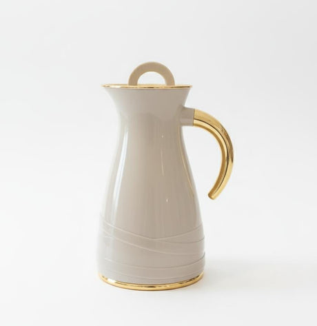 Rejal 1 Liter Modern Vacuum Flask – Gray Body with Gold Trim Finish, Premium Flask for Everyday Use - Al Kabayel Discount CentreRejal 1 Liter Modern Vacuum Flask – Gray Body with Gold Trim Finish, Premium Flask for Everyday UseThermosREJALAl Kabayel Discount Centre