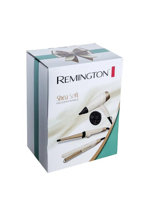 REMINGTON Shea Soft Bundle of 3 (Hair Dryer / Curling Wand / Straightener) - Al Kabayel Discount CentreREMINGTON Shea Soft Bundle of 3 (Hair Dryer / Curling Wand / Straightener)Personal Care & Styling ToolsREMINGTONAl Kabayel Discount Centre
