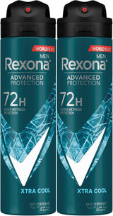 Rexona Men Antiperspirant Deodorant Spray, 72 hour sweat & odor protection, Xtra Cool, with MotionSense technology - 150ML (Pack of 2) - Al Kabayel Discount CentreRexona Men Antiperspirant Deodorant Spray, 72 hour sweat & odor protection, Xtra Cool, with MotionSense technology - 150ML (Pack of 2)Body Mists & SpraysREXONAAl Kabayel Discount Centre
