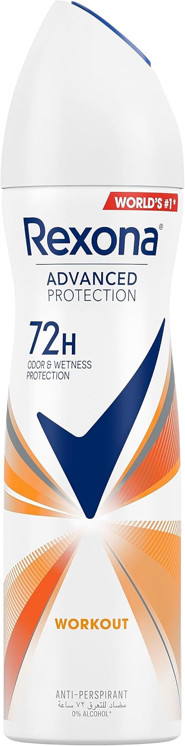 Rexona Women Antiperspirant Deodorant Spray, 72 hour sweat & odor protection HI - Impact Workout, with MotionSense technology - 150ML - Al Kabayel Discount CentreRexona Women Antiperspirant Deodorant Spray, 72 hour sweat & odor protection HI - Impact Workout, with MotionSense technology - 150MLBody Mists & SpraysREXONAAl Kabayel Discount Centre
