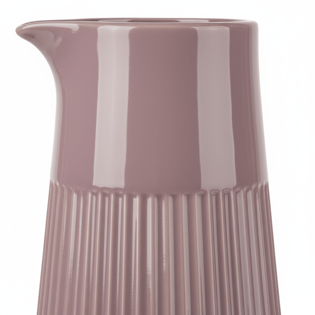 Ribbed Ceramic Pitcher Vase - 28×9cm - Mauve / Dusty Blue - Al Kabayel Discount CentreRibbed Ceramic Pitcher Vase - 28×9cm - Mauve / Dusty BlueFlower VaseAKDCAl Kabayel Discount Centre