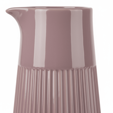 Ribbed Ceramic Pitcher Vase - 28×9cm - Mauve / Dusty Blue - Al Kabayel Discount CentreRibbed Ceramic Pitcher Vase - 28×9cm - Mauve / Dusty BlueFlower VaseAKDCAl Kabayel Discount Centre
