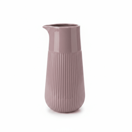 Ribbed Ceramic Pitcher Vase - 28×9cm - Mauve / Dusty Blue - Al Kabayel Discount CentreRibbed Ceramic Pitcher Vase - 28×9cm - Mauve / Dusty BlueFlower VaseAKDCAl Kabayel Discount Centre