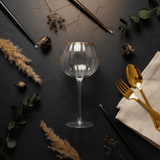 Ribbed Crystal Balloon Goblet with Gold Rim — 250ml - Al Kabayel Discount CentreRibbed Crystal Balloon Goblet with Gold Rim — 250mlTumblersAKDCAl Kabayel Discount Centre