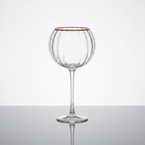 Ribbed Crystal Balloon Goblet with Gold Rim — 250ml - Al Kabayel Discount CentreRibbed Crystal Balloon Goblet with Gold Rim — 250mlTumblersAKDCAl Kabayel Discount Centre