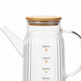Ribbed Glass Oil Pot with Bamboo Lid - 800ml - Al Kabayel Discount CentreRibbed Glass Oil Pot with Bamboo Lid - 800mlOil DispensersAKDCAl Kabayel Discount Centre