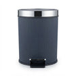 Ribbed Pedal Dustbin with Chrome Lid – 30×25 cm - Navy Blue / Black - Al Kabayel Discount CentreRibbed Pedal Dustbin with Chrome Lid – 30×25 cm - Navy Blue / BlackOrganizers & AccessoriesAKDCAl Kabayel Discount Centre