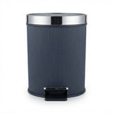 Ribbed Pedal Dustbin with Chrome Lid – 30×25 cm - Navy Blue / Black - Al Kabayel Discount CentreRibbed Pedal Dustbin with Chrome Lid – 30×25 cm - Navy Blue / BlackOrganizers & AccessoriesAKDCAl Kabayel Discount Centre