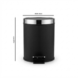 Ribbed Pedal Dustbin with Chrome Lid – 30×25 cm - Navy Blue / Black - Al Kabayel Discount CentreRibbed Pedal Dustbin with Chrome Lid – 30×25 cm - Navy Blue / BlackOrganizers & AccessoriesAKDCAl Kabayel Discount Centre