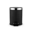 Ribbed Pedal Dustbin with Chrome Lid – 30×25 cm - Navy Blue / Black - Al Kabayel Discount CentreRibbed Pedal Dustbin with Chrome Lid – 30×25 cm - Navy Blue / BlackOrganizers & AccessoriesAKDCAl Kabayel Discount Centre
