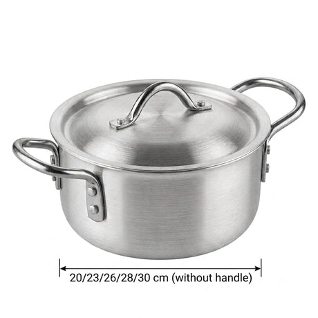 RK Aluminium Cooking Pot with Lid | 20/23/26/28/30 cm | Silver - Al Kabayel Discount CentreRK Aluminium Cooking Pot with Lid | 20/23/26/28/30 cm | SilverCasserolesRKAl Kabayel Discount Centre