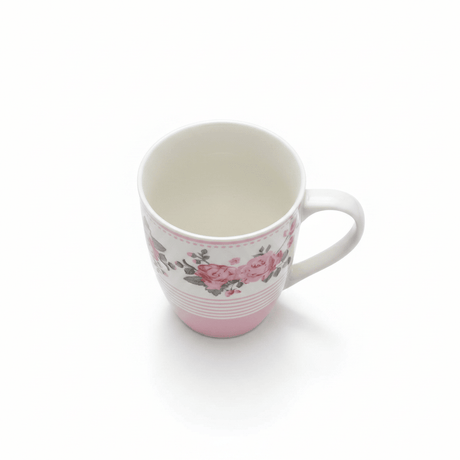 Rose Garden Ceramic Mug — 300ml | White & Pink Floral Drinkware - Al Kabayel Discount CentreRose Garden Ceramic Mug — 300ml | White & Pink Floral DrinkwareMugsAKDCAl Kabayel Discount Centre