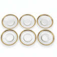 Rosella Gold Rim Decorative Saucers for Tea & Coffee Cups – Elegant Serving Set of 6 - Al Kabayel Discount CentreRosella Gold Rim Decorative Saucers for Tea & Coffee Cups – Elegant Serving Set of 6TumblersROSELLAAl Kabayel Discount Centre