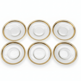 Rosella Gold Rim Decorative Saucers for Tea & Coffee Cups – Elegant Serving Set of 6 - Al Kabayel Discount CentreRosella Gold Rim Decorative Saucers for Tea & Coffee Cups – Elegant Serving Set of 6TumblersROSELLAAl Kabayel Discount Centre