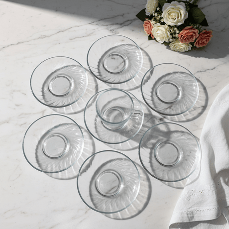 Rosella Plain White Saucers for Tea Cups & Coffee Cups – Durable Ceramic Saucer Set of 6 - Al Kabayel Discount CentreRosella Plain White Saucers for Tea Cups & Coffee Cups – Durable Ceramic Saucer Set of 6TumblersROSELLAAl Kabayel Discount Centre