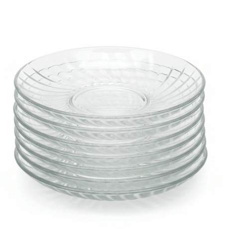 Rosella Plain White Saucers for Tea Cups & Coffee Cups – Durable Ceramic Saucer Set of 6 - Al Kabayel Discount CentreRosella Plain White Saucers for Tea Cups & Coffee Cups – Durable Ceramic Saucer Set of 6TumblersROSELLAAl Kabayel Discount Centre