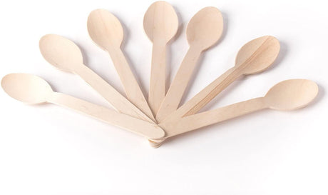 ROSY MOMENT 50pcs Disposable Wooden Spoon 16cm - Al Kabayel Discount CentreROSY MOMENT 50pcs Disposable Wooden Spoon 16cmCookware AccessoriesROSY MOMENTAl Kabayel Discount Centre