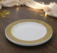 Rosymoment Premium 10" Heavyweight Disposable Plastic Plates – Golden Unique Border, 51g, Set of 10 Elegant Dinner Plates for Occasions - Al Kabayel Discount CentreRosymoment Premium 10" Heavyweight Disposable Plastic Plates – Golden Unique Border, 51g, Set of 10 Elegant Dinner Plates for OccasionsDisposablesROSYMOMENTAl Kabayel Discount Centre
