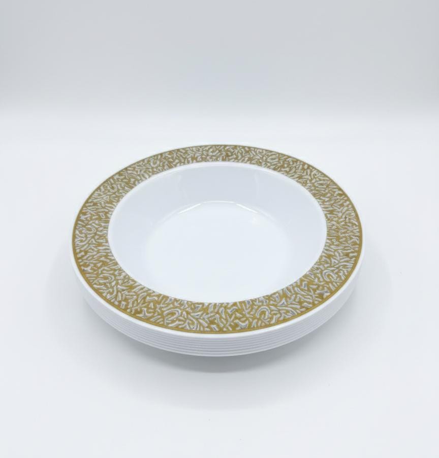 Rosymoment Premium 7.5" Heavyweight Disposable Plastic Bowls – Luxurious Golden Unique Border, 32g, Set of 10 Elegant Dining Pieces - Al Kabayel Discount CentreRosymoment Premium 7.5" Heavyweight Disposable Plastic Bowls – Luxurious Golden Unique Border, 32g, Set of 10 Elegant Dining PiecesDisposablesROSYMOMENTAl Kabayel Discount Centre