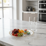 Round Acrylic Serving Tray with Gold Beaded Rim | 33.5 × 47 cm - Al Kabayel Discount CentreRound Acrylic Serving Tray with Gold Beaded Rim | 33.5 × 47 cmServing TraysAKDCAl Kabayel Discount Centre