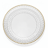 Round Acrylic Serving Tray with Gold Beaded Rim | 33.5 × 47 cm - Al Kabayel Discount CentreRound Acrylic Serving Tray with Gold Beaded Rim | 33.5 × 47 cmServing TraysAKDCAl Kabayel Discount Centre