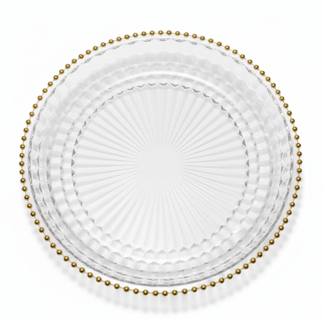 Round Acrylic Serving Tray with Gold Beaded Rim | 33.5 × 47 cm - Al Kabayel Discount CentreRound Acrylic Serving Tray with Gold Beaded Rim | 33.5 × 47 cmServing TraysAKDCAl Kabayel Discount Centre