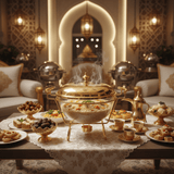 Round Glass Chafing Dish Warmer with Gold - Plated Stand and Lid – Premium Serving Solution (27×20 cm) - Al Kabayel Discount CentreRound Glass Chafing Dish Warmer with Gold - Plated Stand and Lid – Premium Serving Solution (27×20 cm)WarmersAKDCAl Kabayel Discount Centre