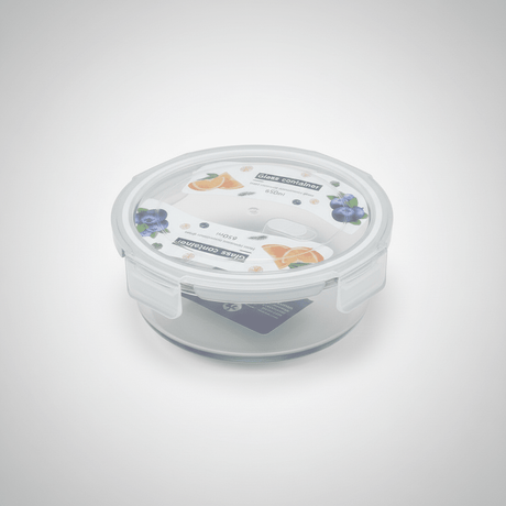 Round Glass Food Storage Container with Airtight Leakproof Plastic Lid – Durable Heat - Resistant Glass – 650 ml Capacity - Al Kabayel Discount CentreRound Glass Food Storage Container with Airtight Leakproof Plastic Lid – Durable Heat - Resistant Glass – 650 ml CapacityFood ContainersAKDCAl Kabayel Discount Centre